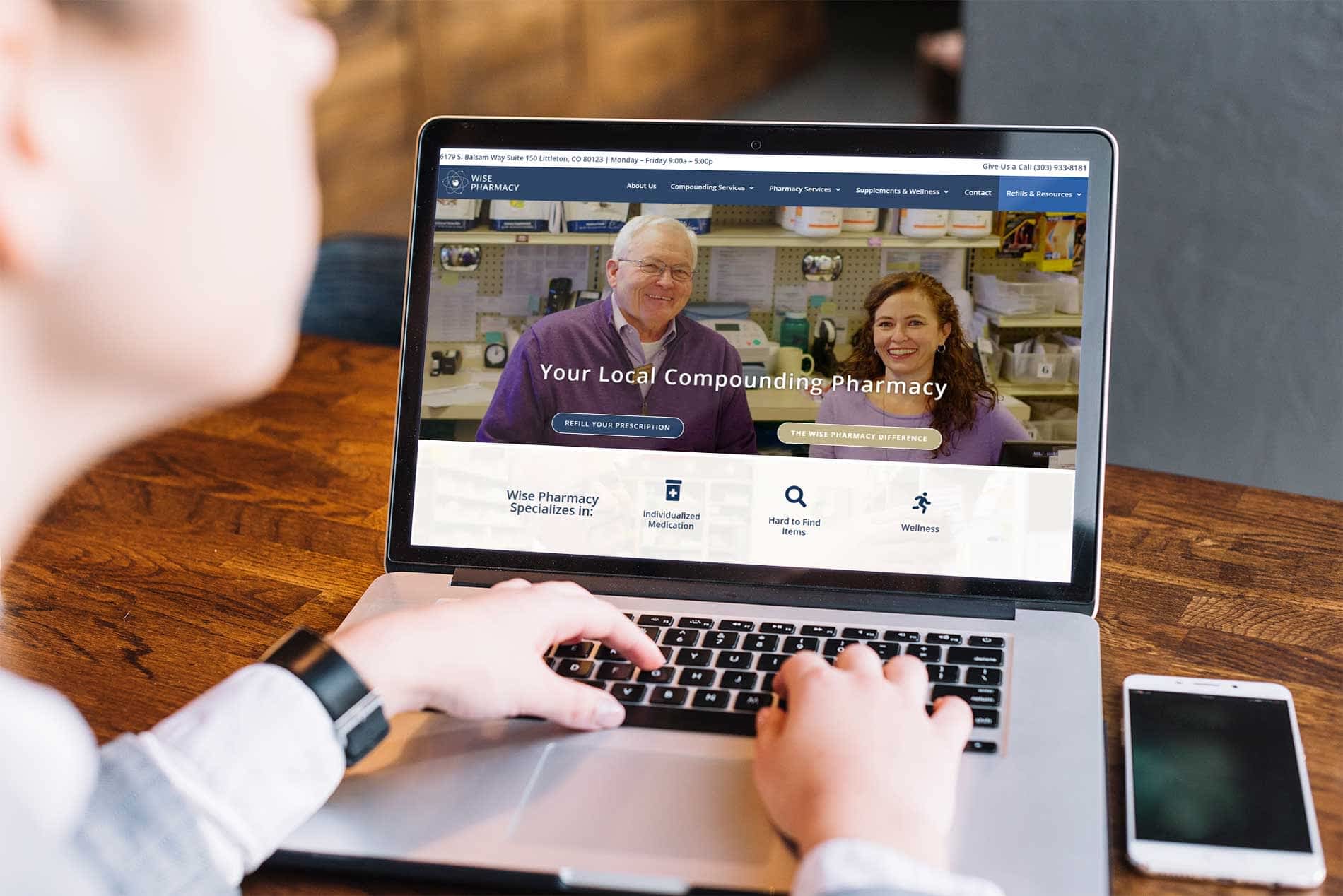 Wise Pharmacy site Rebuild Yonder Moon Creative